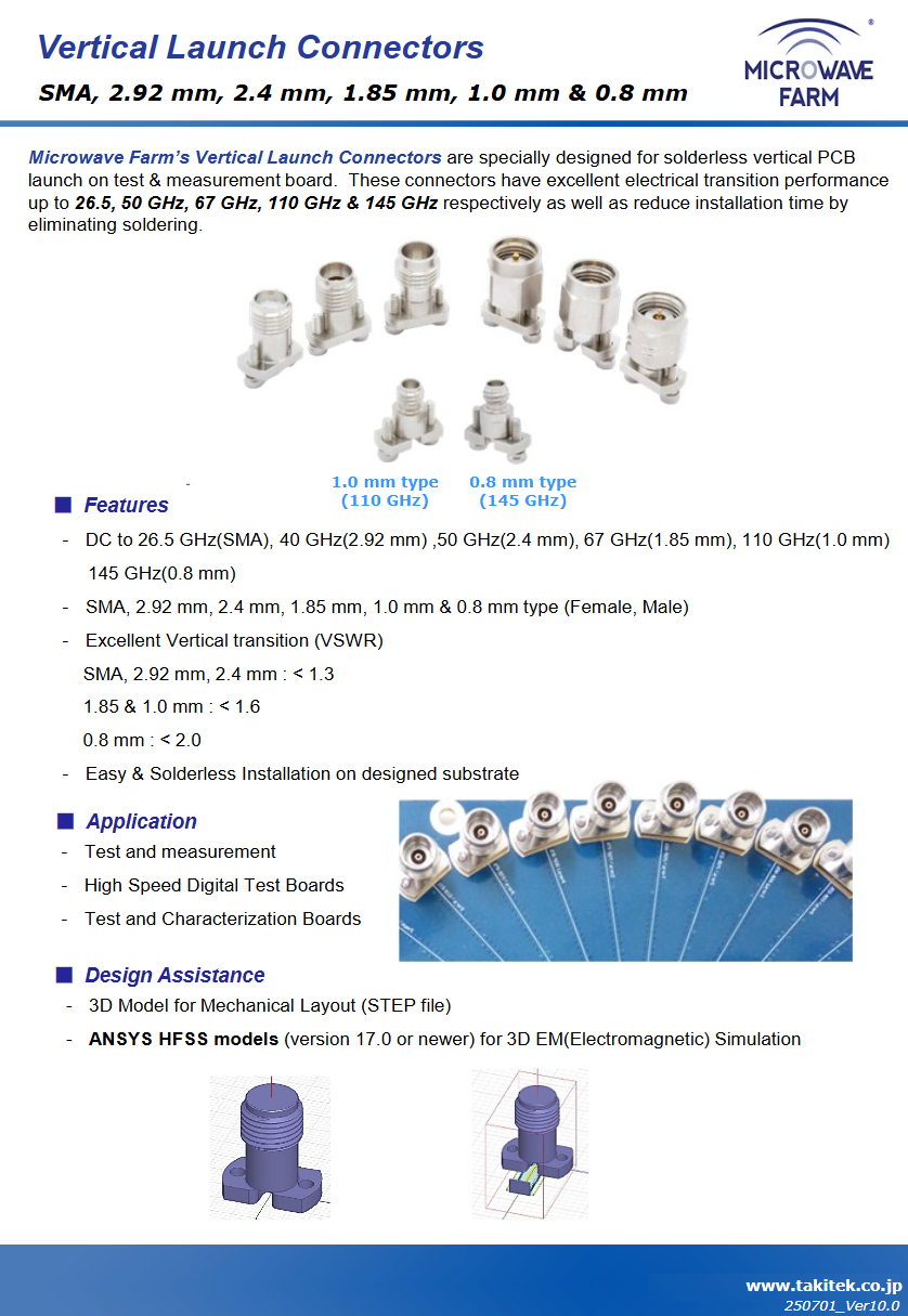 End Launch Connectors Datasheet