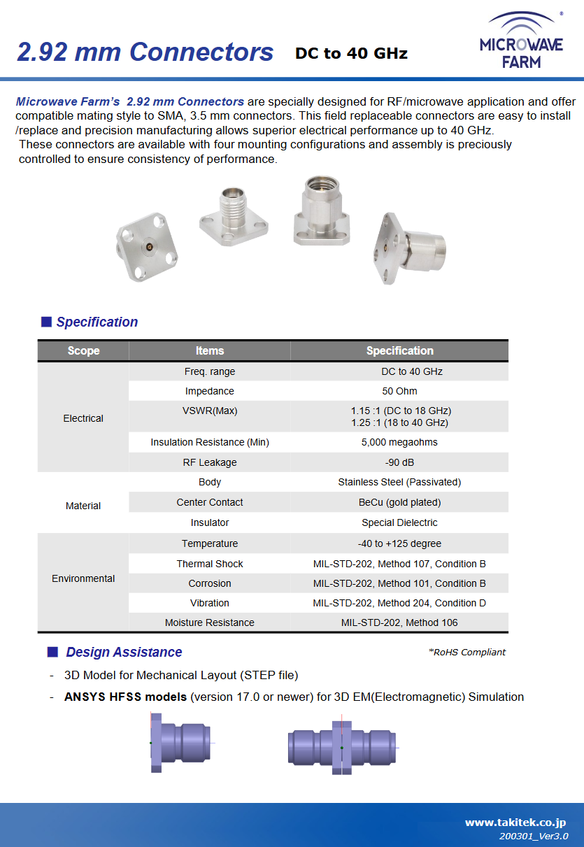 End Launch Connectors Datasheet
