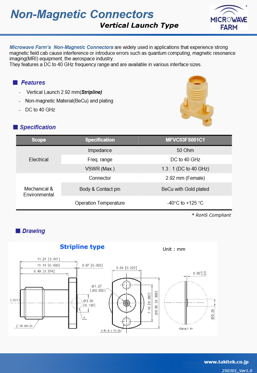 End Launch Connectors Datasheet