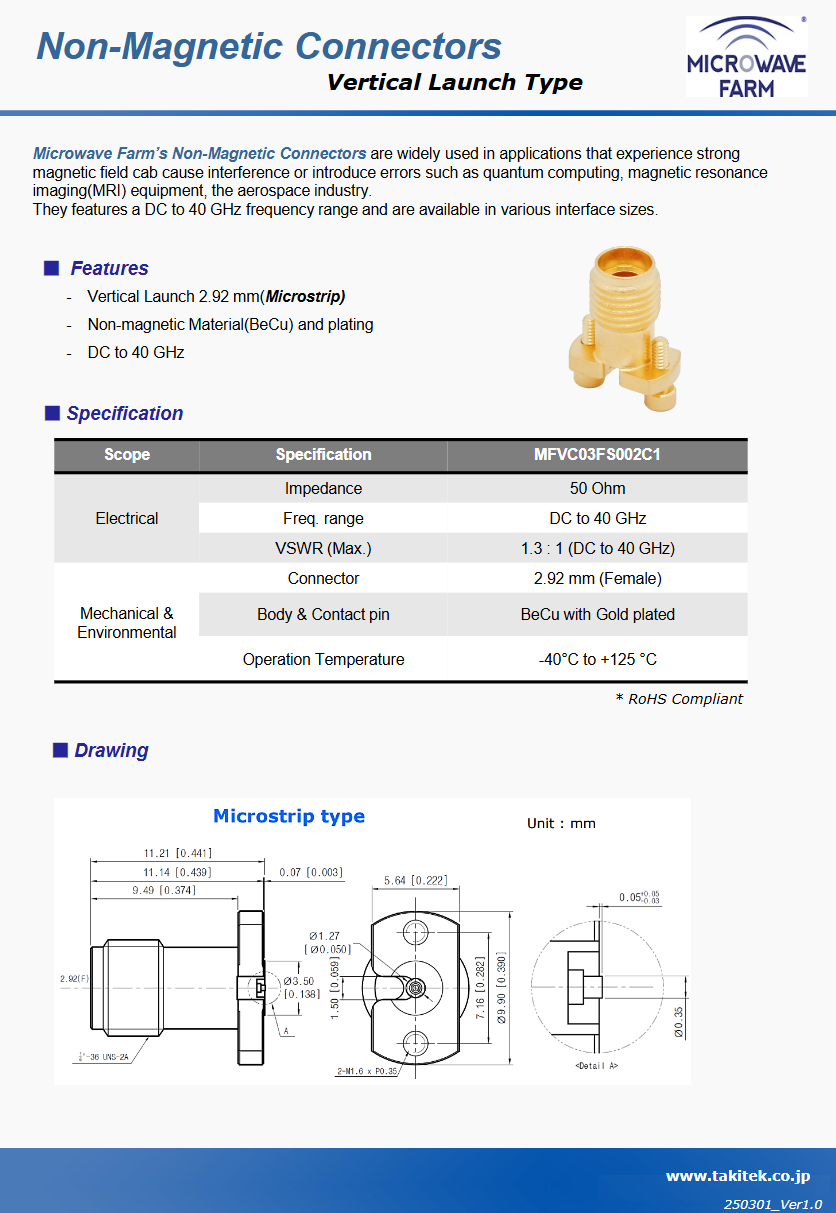 End Launch Connectors Datasheet