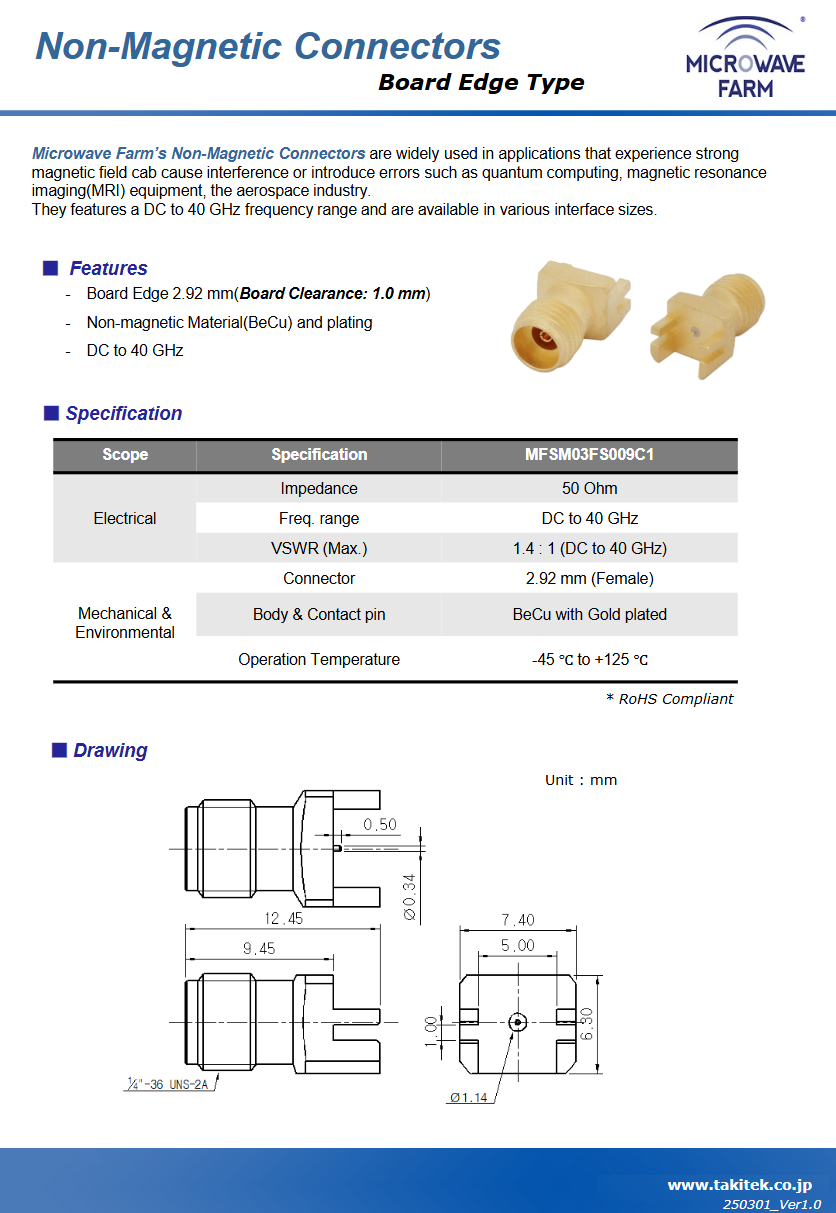 End Launch Connectors Datasheet